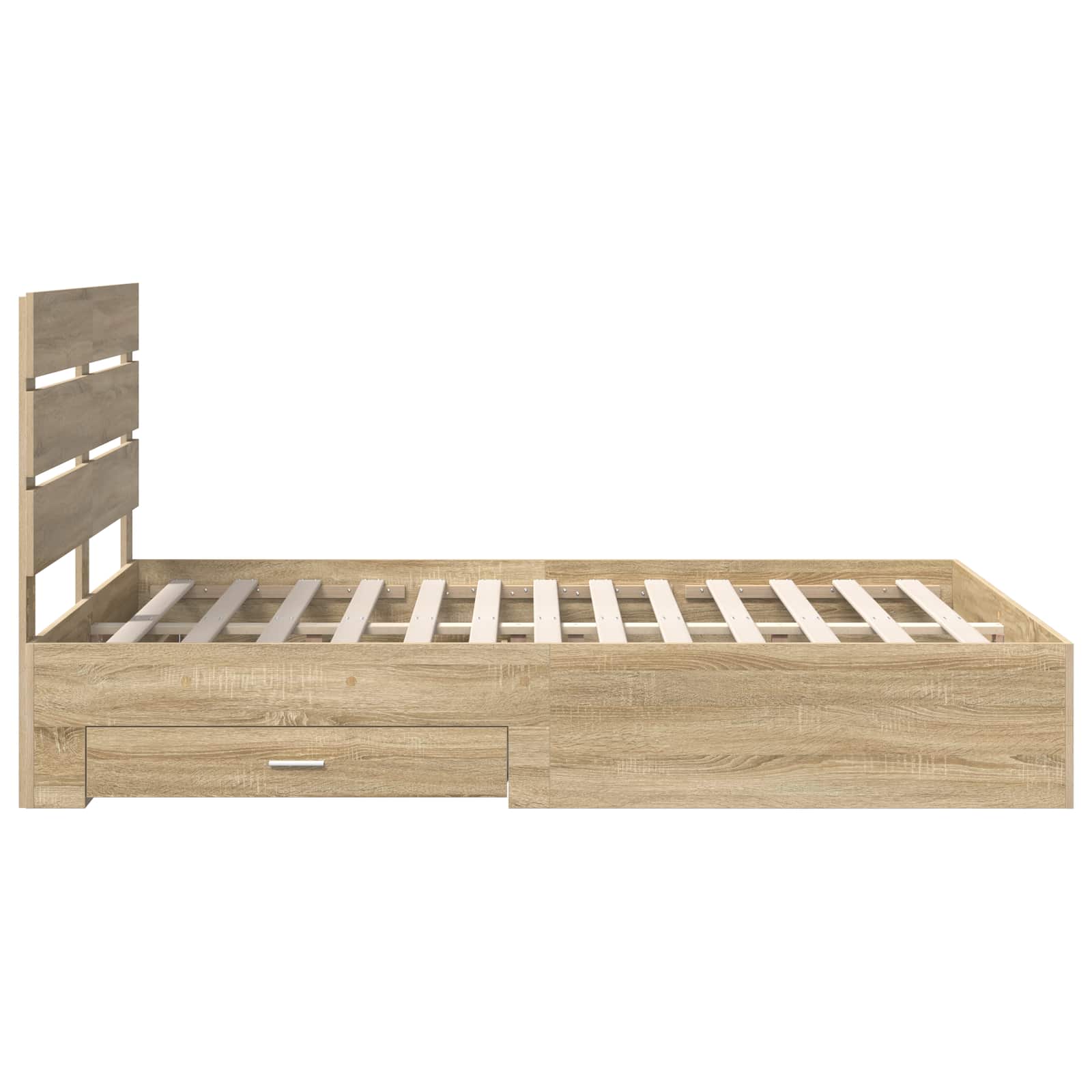 Voodi raam sahtliga peaga Sonoma tamm 150 x 200 cm Tehispuit 9 Kõik vajalik sinu aeda ja koju! Voodi raam sahtliga peaga Sonoma tamm 150 x 200 cm Tehispuit - Image 9