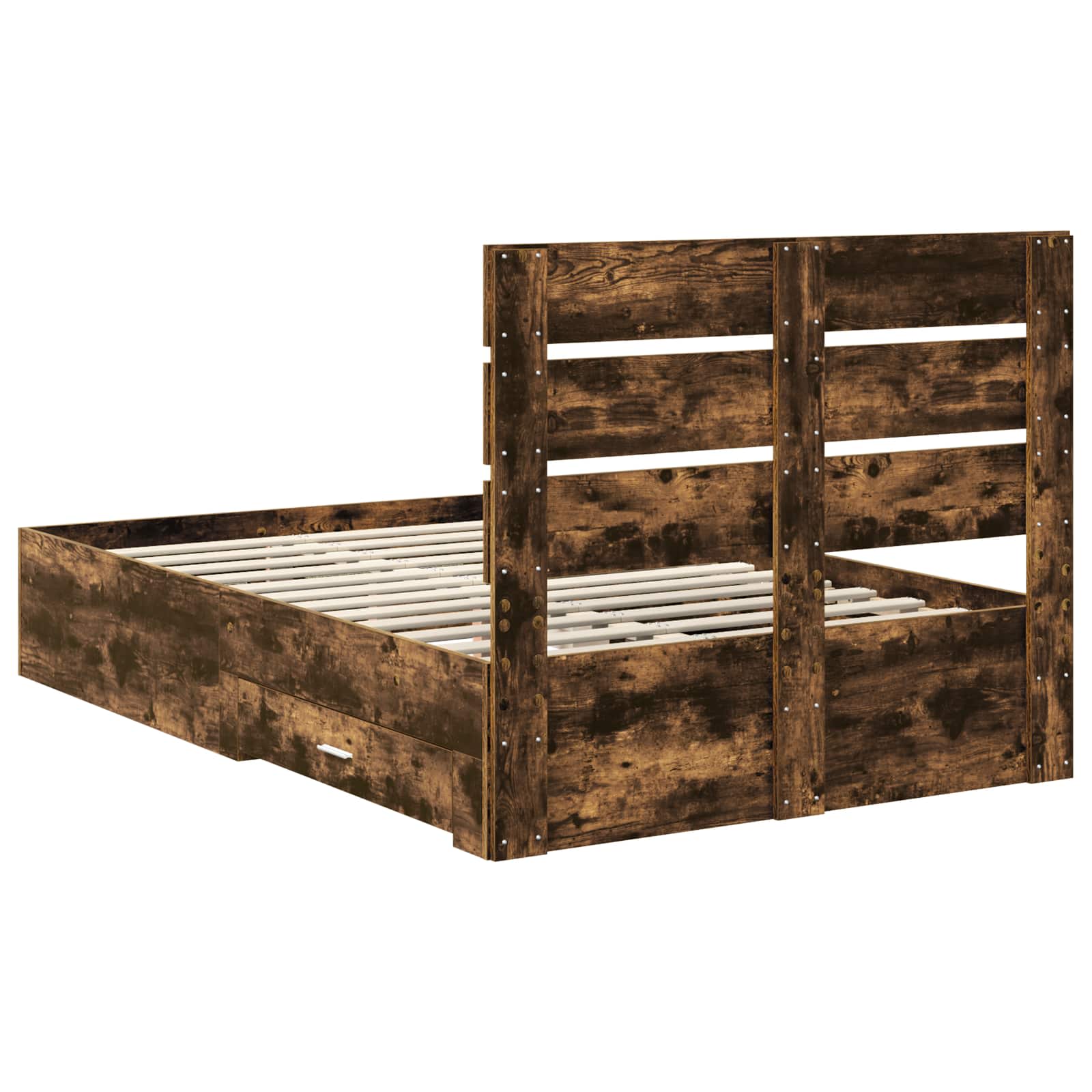 Konstrukcija postelje s predalom Dimljeni oreh 135 x 190 cm - slika 10