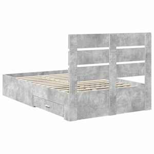 Rám postele s čelo Betonově šedá 120 x 200 cm kompozitní dřevo - obrázek 10