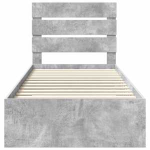 Rám postele s čelo Betonově šedá 100 x 200 cm kompozitní dřevo - obrázek 7