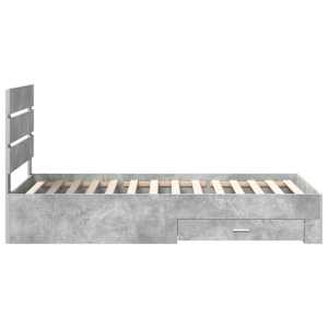 Rám postele s čelo Betonově šedá 100 x 200 cm kompozitní dřevo - obrázek 8