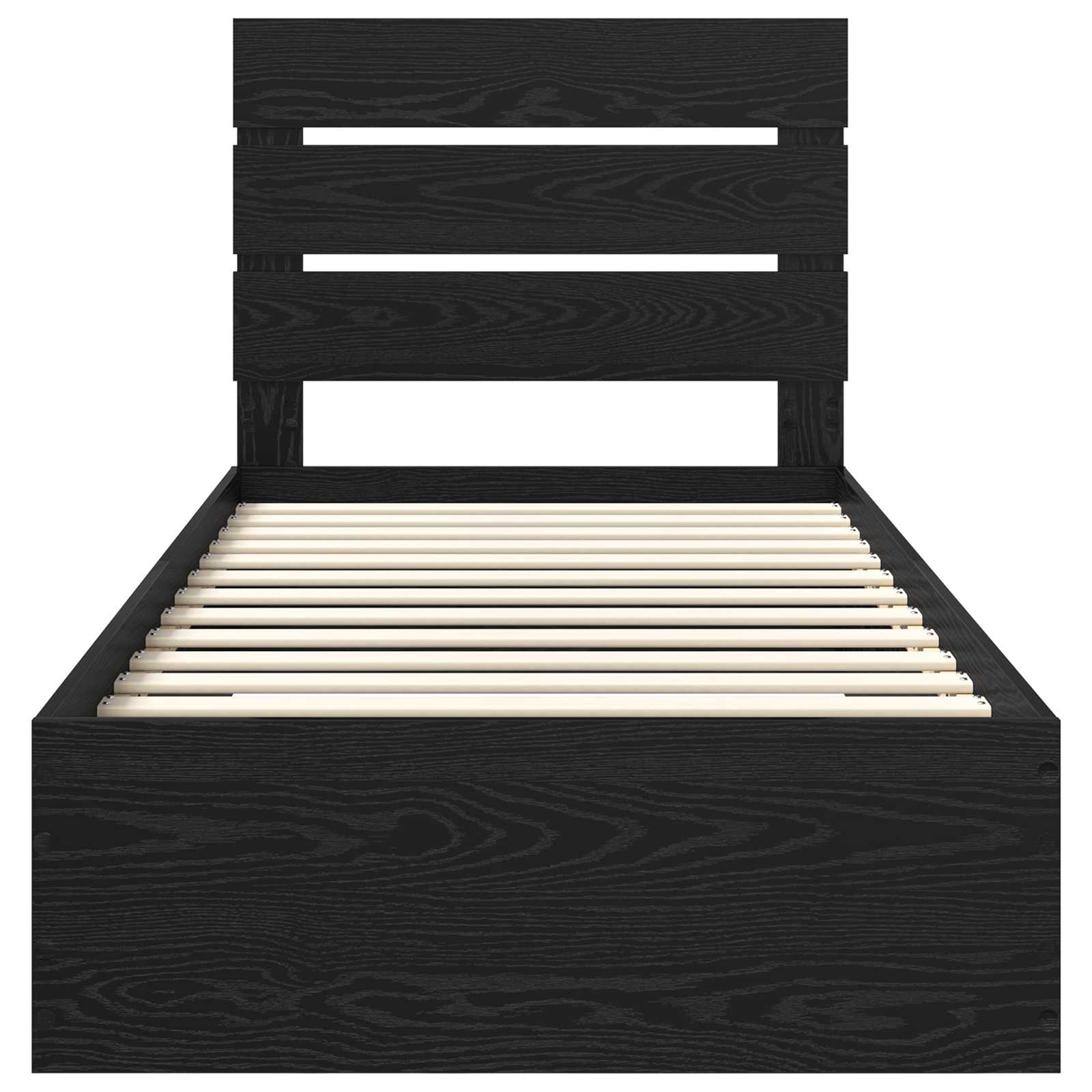 Voodi raam sahtliga peaga Must tamm 90 x 200 cm Tehispuit 7 Kõik vajalik sinu aeda ja koju! Voodi raam sahtliga peaga Must tamm 90 x 200 cm Tehispuit - Image 7