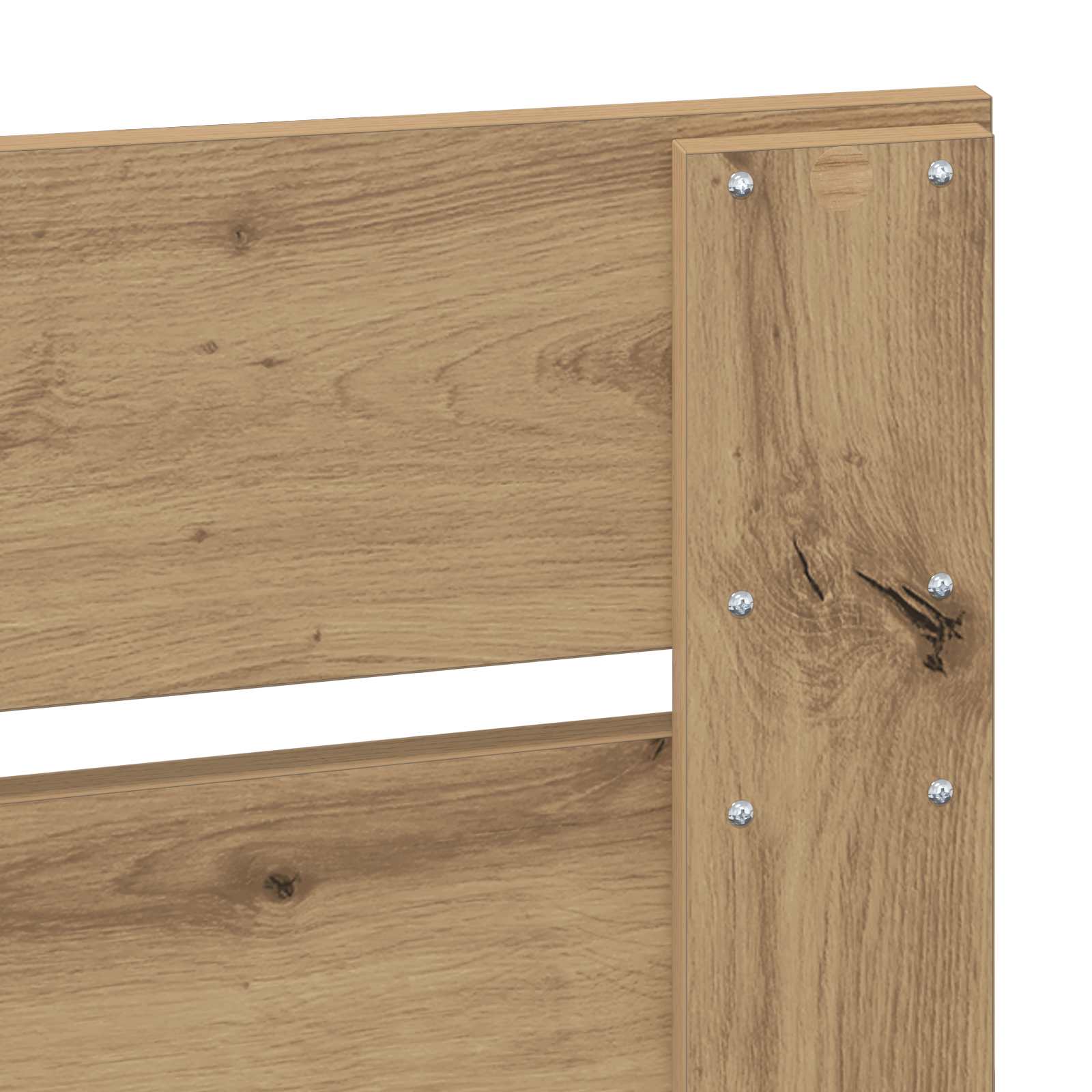 Konstrukcija postelje Umetni hrast 90 x 200 cm Konstruiran les - slika 11