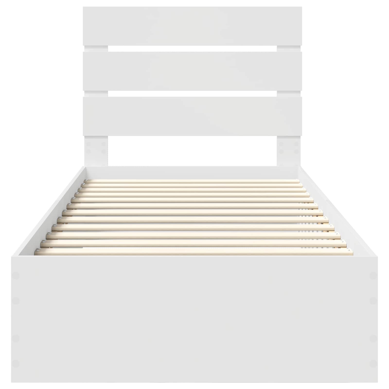 Konstrukcija postelje Bela 90 x 190 cm Konstruiran les - slika 7