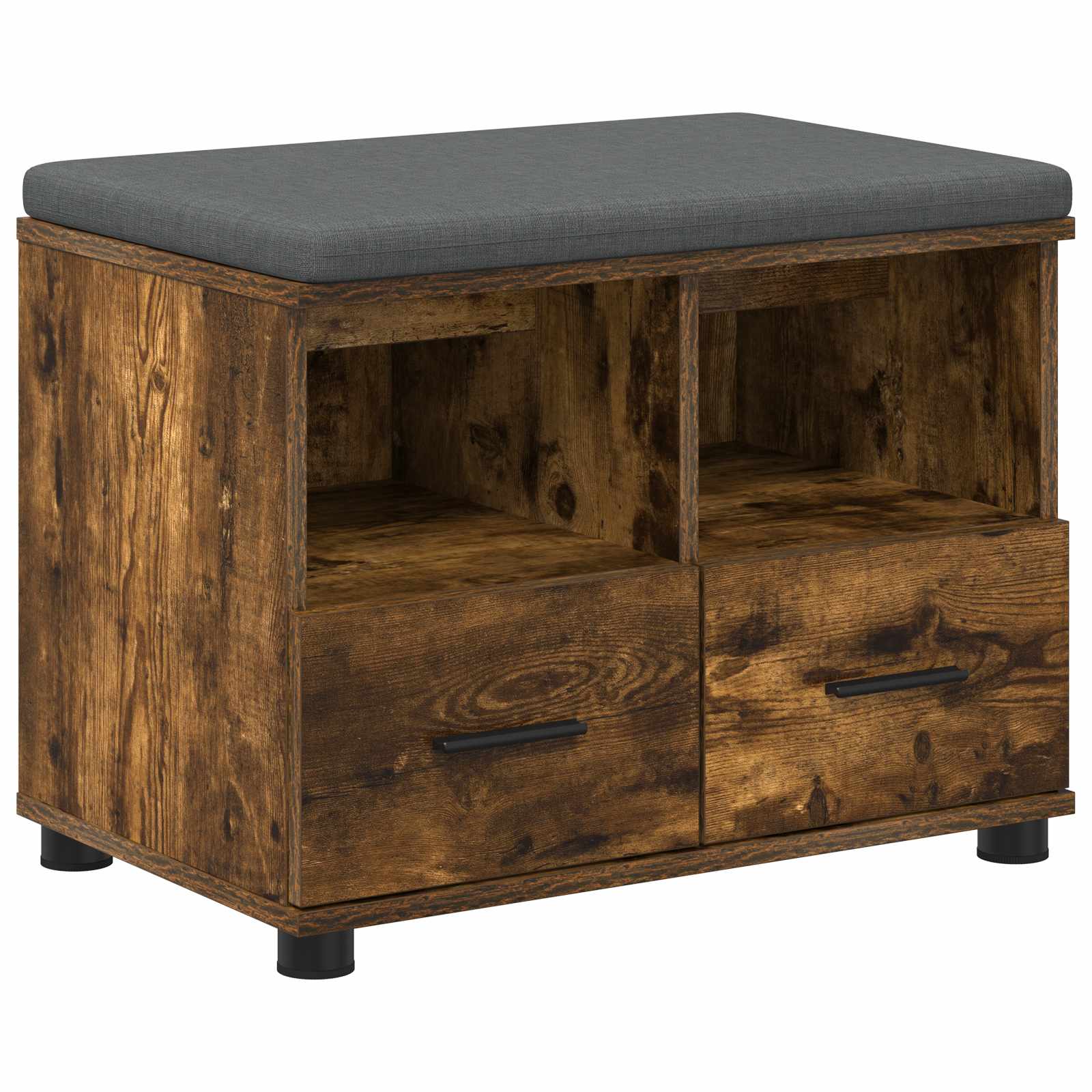 Thumbnail - vidaXL Flurbank mit Kissen Geräucherte Eiche 60 x 38 x 46 cm