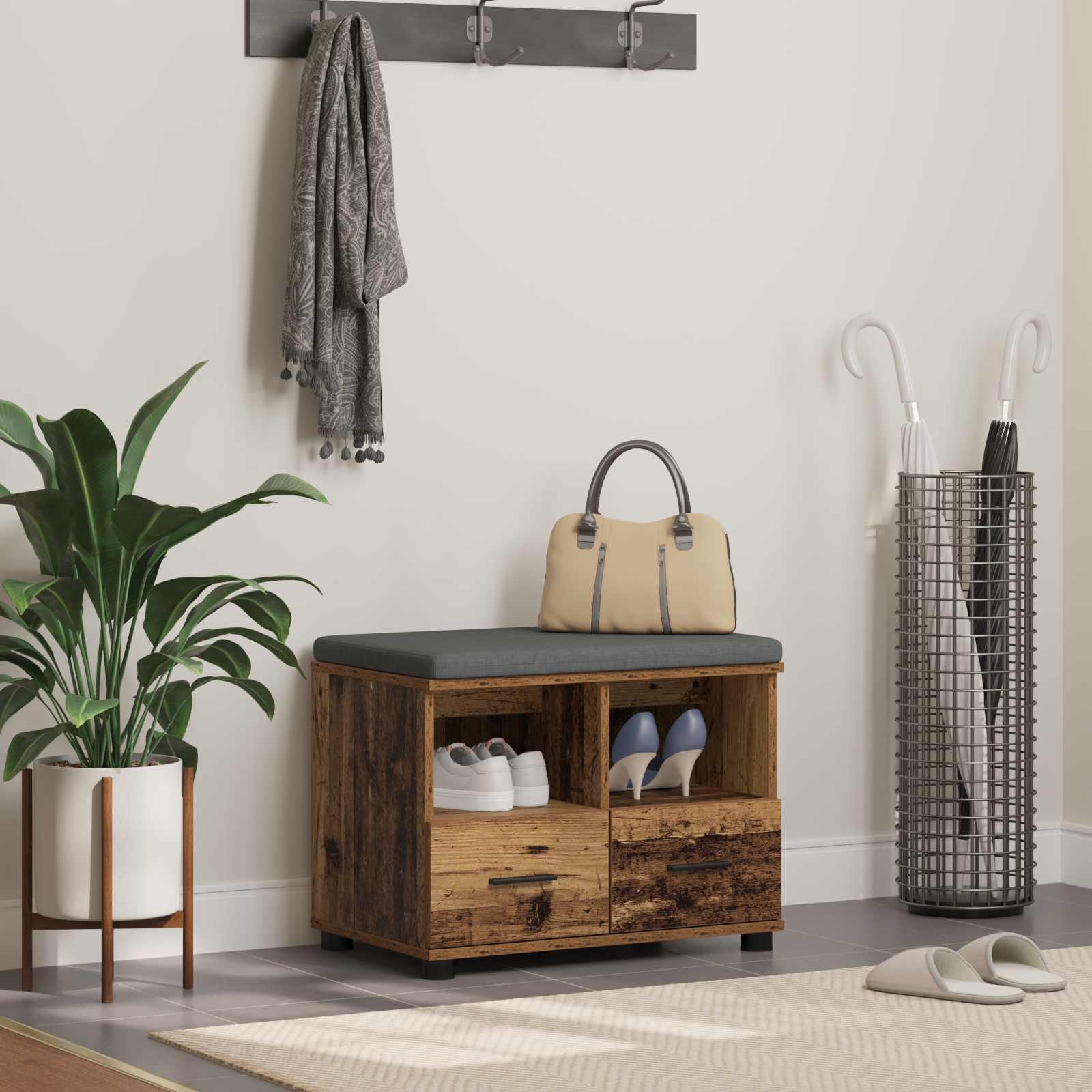 Haldna klop z blazino s predalom Star les 60 x 38 x 46 cm