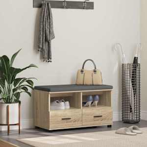 Haldna klop z blazino s predalom Sonoma hrast 80 x 38 x 46 cm