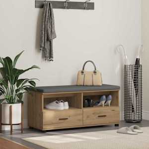 Haldna klop z blazino s predalom Obrtni Hrast 100 x 38 x 46 cm