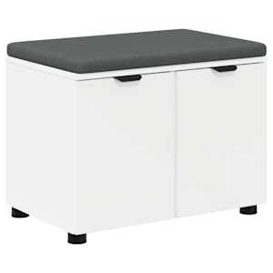 vidaXL Hallipink padjaga riiuliga ladustamisega Valge 60 x 38 x 46 cm