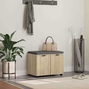 Haldna klop z blazino s polico Sonoma hrast 60 x 38 x 46 cm