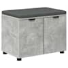 vidaXL Hallipink padjaga riiuliga uksega BetoonHall 60 x 38 x 46 cm