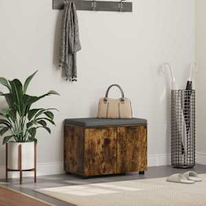 Haldna klop z blazino s polico Dimljeni Hrast 60 x 38 x 46 cm