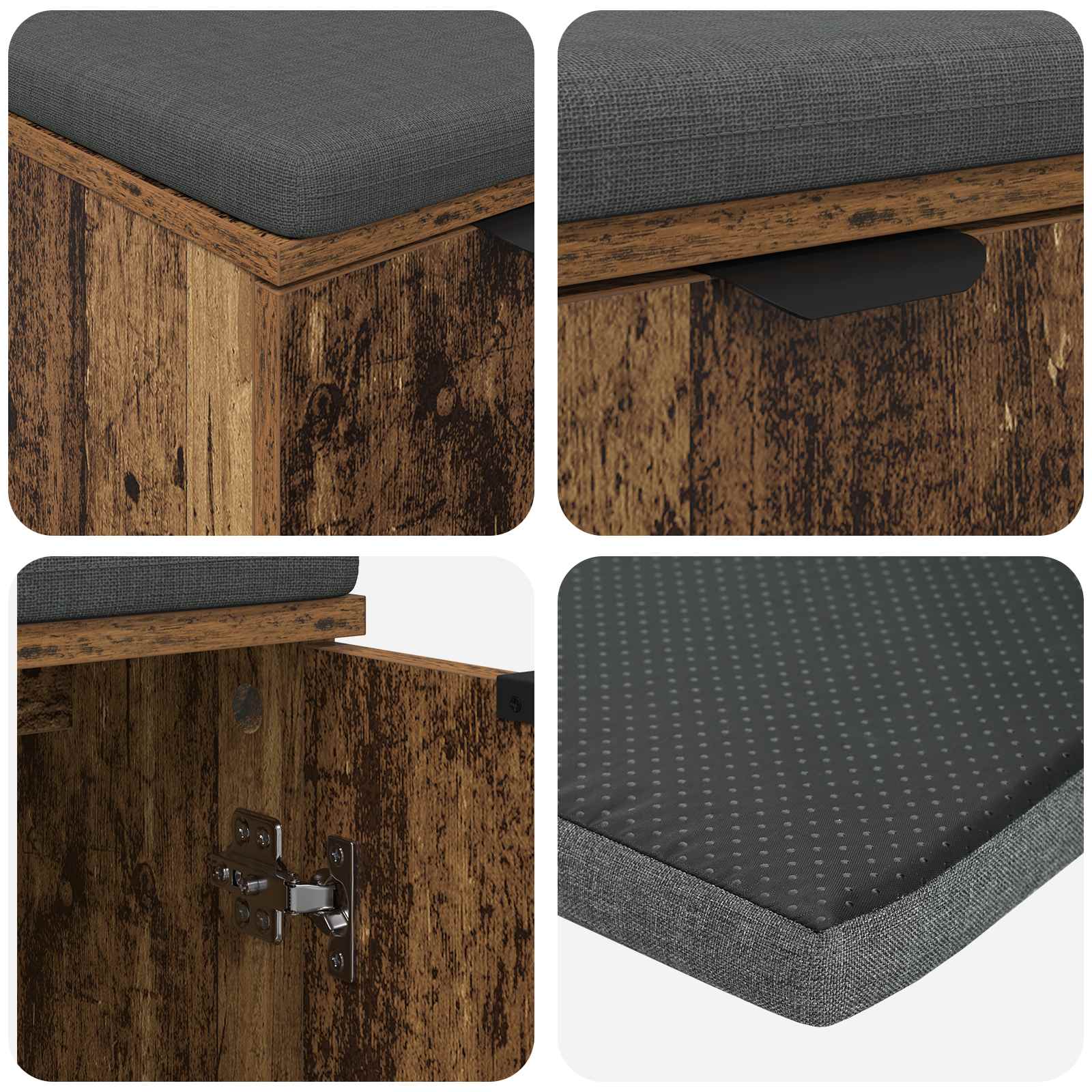 Haldna klop z blazino s shranjevanjem Star les 60 x 38 x 46 cm - slika 9