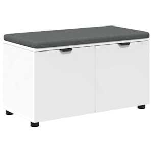 vidaXL Hallipink padjaga riiuliga ladustamisega Valge 80 x 38 x 46 cm