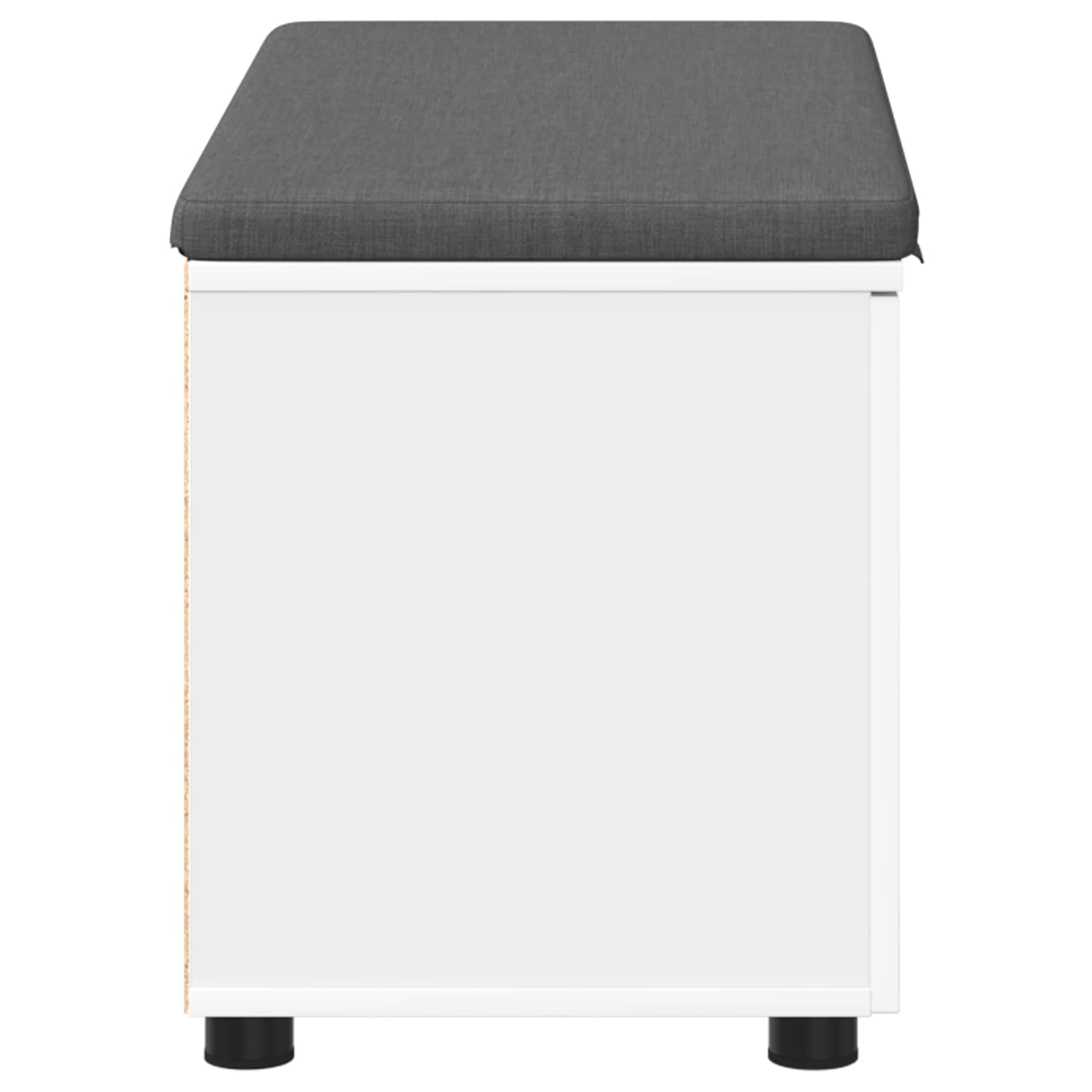 Haldna klop z blazino s shranjevanjem Bela 80 x 46 x 46 cm - slika 7