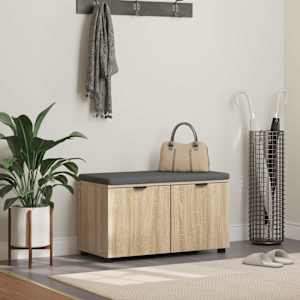 Haldna klop z blazino s polico Sonoma hrast 80 x 38 x 46 cm