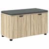 vidaXL Hallipink padjaga riiuliga uksega Sonoma tamm 80 x 38 x 46 cm