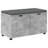 vidaXL Hallipink padjaga riiuliga uksega BetoonHall 80 x 38 x 46 cm