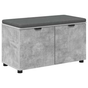 vidaXL Hallipink padjaga riiuliga uksega BetoonHall 80 x 38 x 46 cm