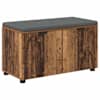 vidaXL Hallipink padjaga riiuliga uksega Vana puit 80 x 38 x 46 cm