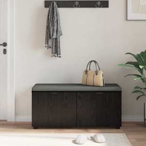 Chodbičková lavice s polštářem Černý Dub 100 x 38 x 46 cm - obrázek 4