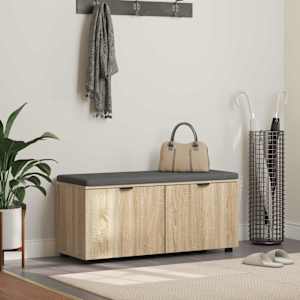 Haldna klop z blazino s polico Sonoma hrast 100 x 38 x 46 cm