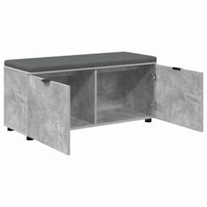 Chodbičková lavice s polštářem Betonově Šedá 100 x 38 x 46 cm - obrázek 5