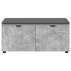 Chodbičková lavice s polštářem Betonově Šedá 100 x 38 x 46 cm - obrázek 6