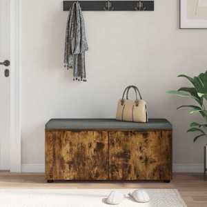 Chodbičková lavice s polštářem Uzený Dub 100 x 38 x 46 cm - obrázek 4