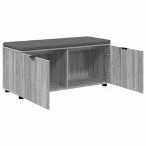 Chodbičková lavice s polštářem Šedá Sonoma 100 x 38 x 46 cm - obrázek 5