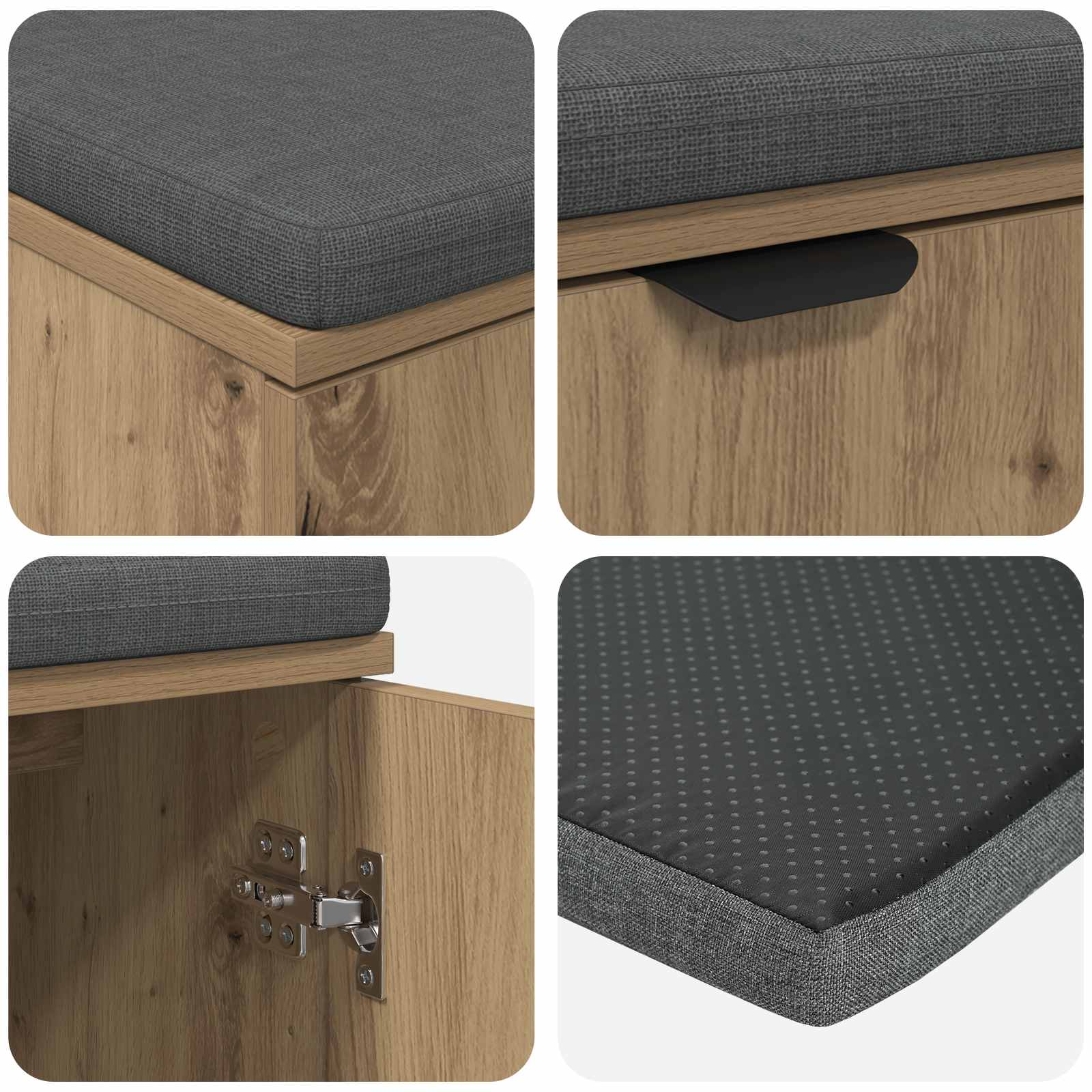 Пейка за коридор с възглавница с врата Дъб 100 x 38 x 46 см - Image 9