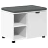 vidaXL Hallipink padjaga riiuliga ladustamisega Valge 60 x 38 x 46 cm
