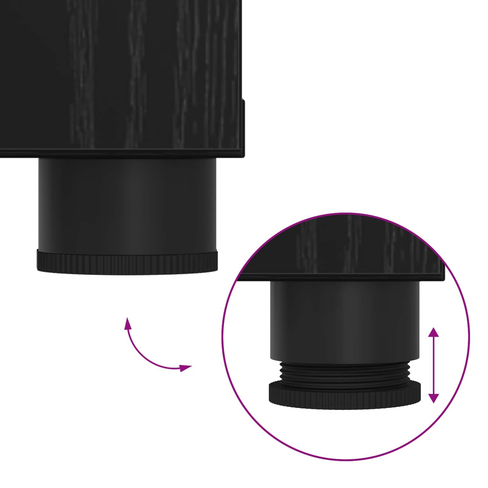 Haldna klop z blazino Enobarvno Črna Orehovina 60 x 38 x 46 cm - slika 11