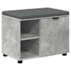vidaXL Hallipink padjaga riiuliga uksega BetoonHall 60 x 38 x 46 cm