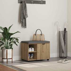 Haldna klop z blazino s polico Obrtni Hrast 60 x 38 x 46 cm