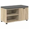 vidaXL Hallipink padjaga riiuliga uksega Sonoma tamm 80 x 38 x 46 cm
