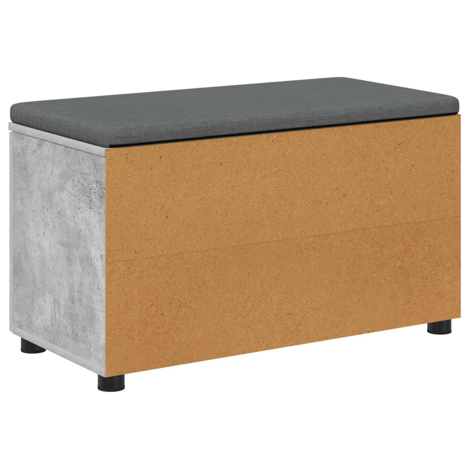 Haldna klop z blazino Enobarvno Betonsko siva 80 x 38 x 46 cm - slika 8