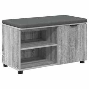 vidaXL Hallipink padjaga riiuliga uksega Hall Sonoma 80 x 38 x 46 cm