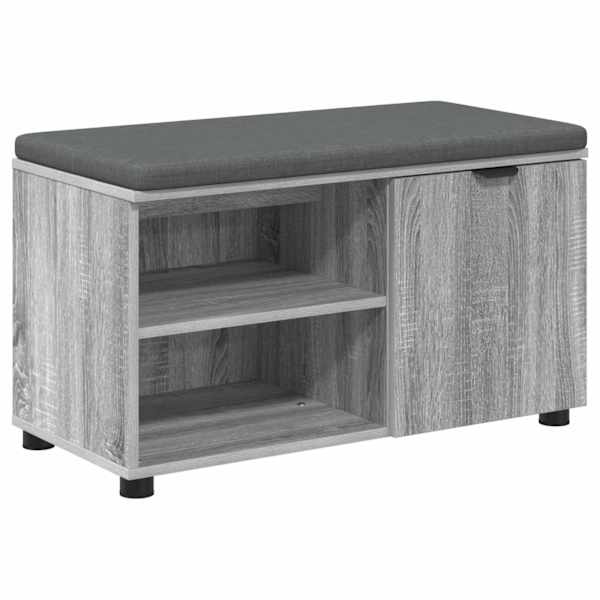 vidaXL Hallipink padjaga riiuliga uksega Hall Sonoma 80 x 38 x 46 cm