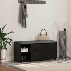 Chodbičková lavice s polštářem Černý Dub 100 x 38 x 46 cm - obrázek 1