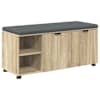 vidaXL Hallipink padjaga riiuliga uksega Sonoma tamm 100 x 38 x 46 cm
