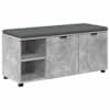vidaXL Hallipink padjaga riiuliga uksega BetoonHall 100 x 38 x 46 cm