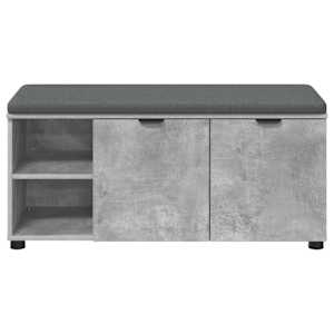 Chodbičková lavice s polštářem Betonově Šedá 100 x 38 x 46 cm - obrázek 6