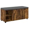 vidaXL Hallipink padjaga riiuliga Suitsetatud Tamm 100 x 38 x 46 cm