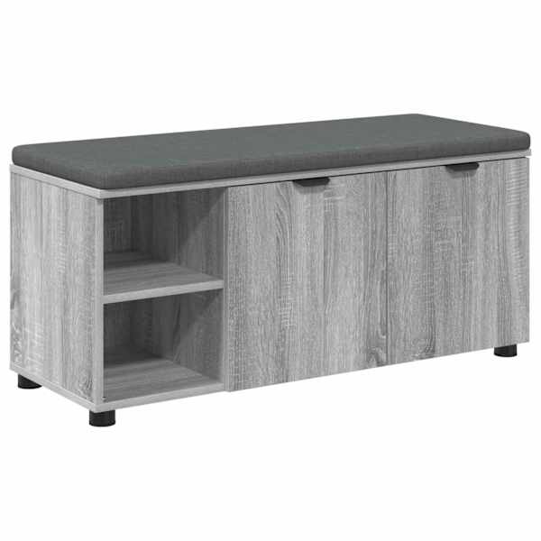 vidaXL Hallipink padjaga riiuliga uksega Hall Sonoma 100 x 38 x 46 cm