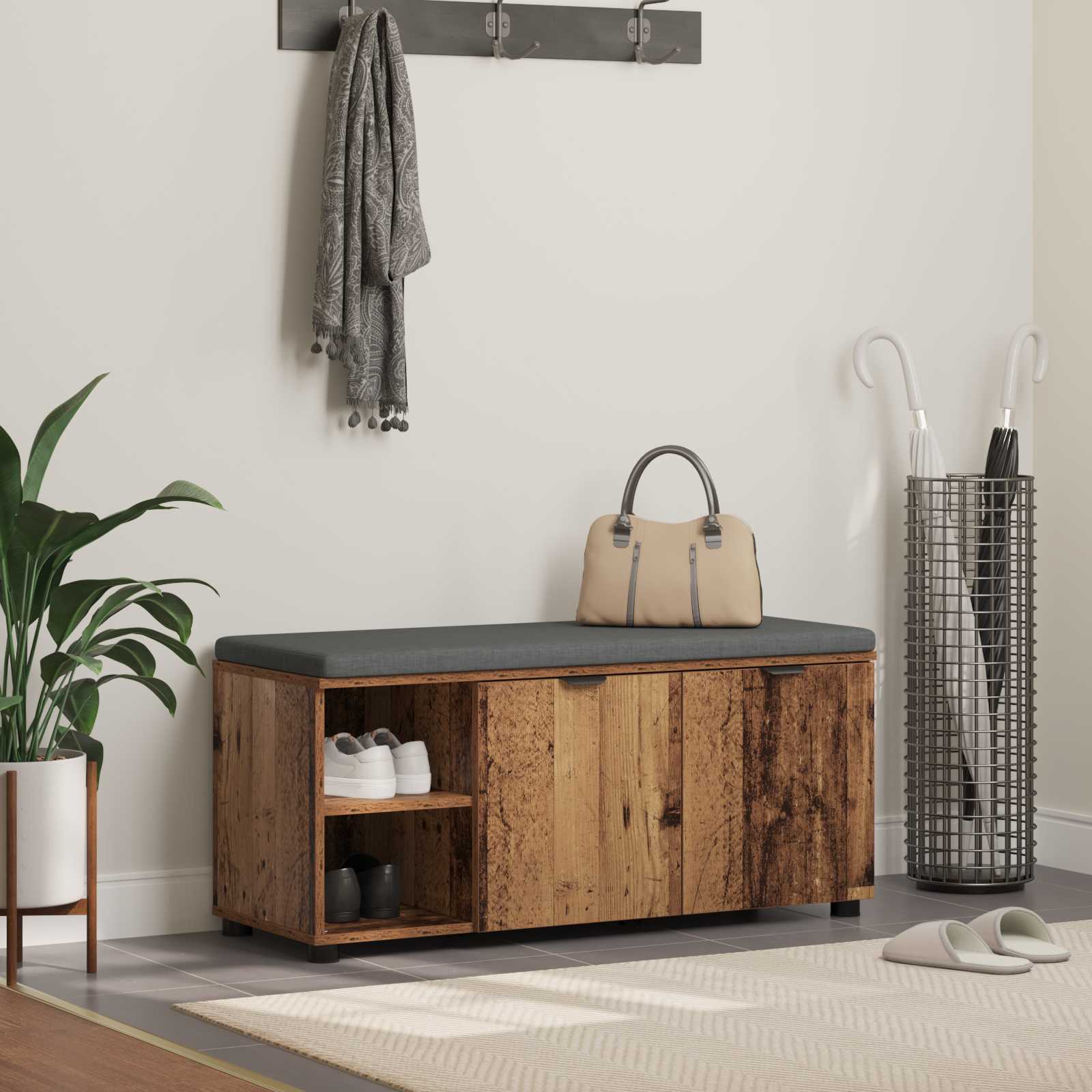 Haldna klop z blazino Enobarvno Star les 100 x 38 x 46 cm