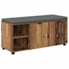 vidaXL Hallipink padjaga riiuliga uksega Vana puit 100 x 38 x 46 cm