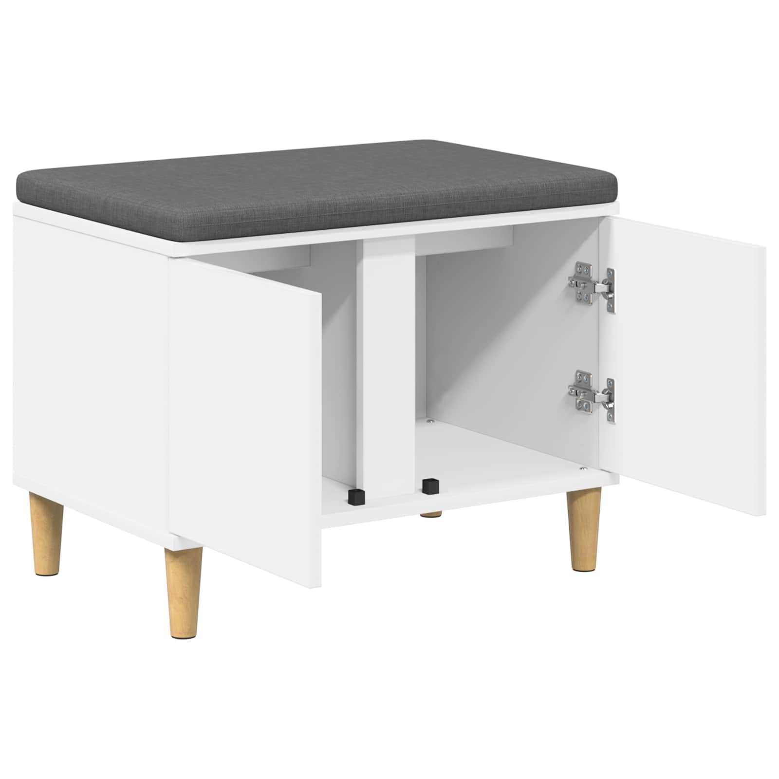Haldna klop z blazino s shranjevanjem Bela 60 x 38 x 46 cm - slika 5