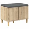 vidaXL Hallipink padjaga ladustamisega Sonoma tamm 60 x 38 x 46 cm
