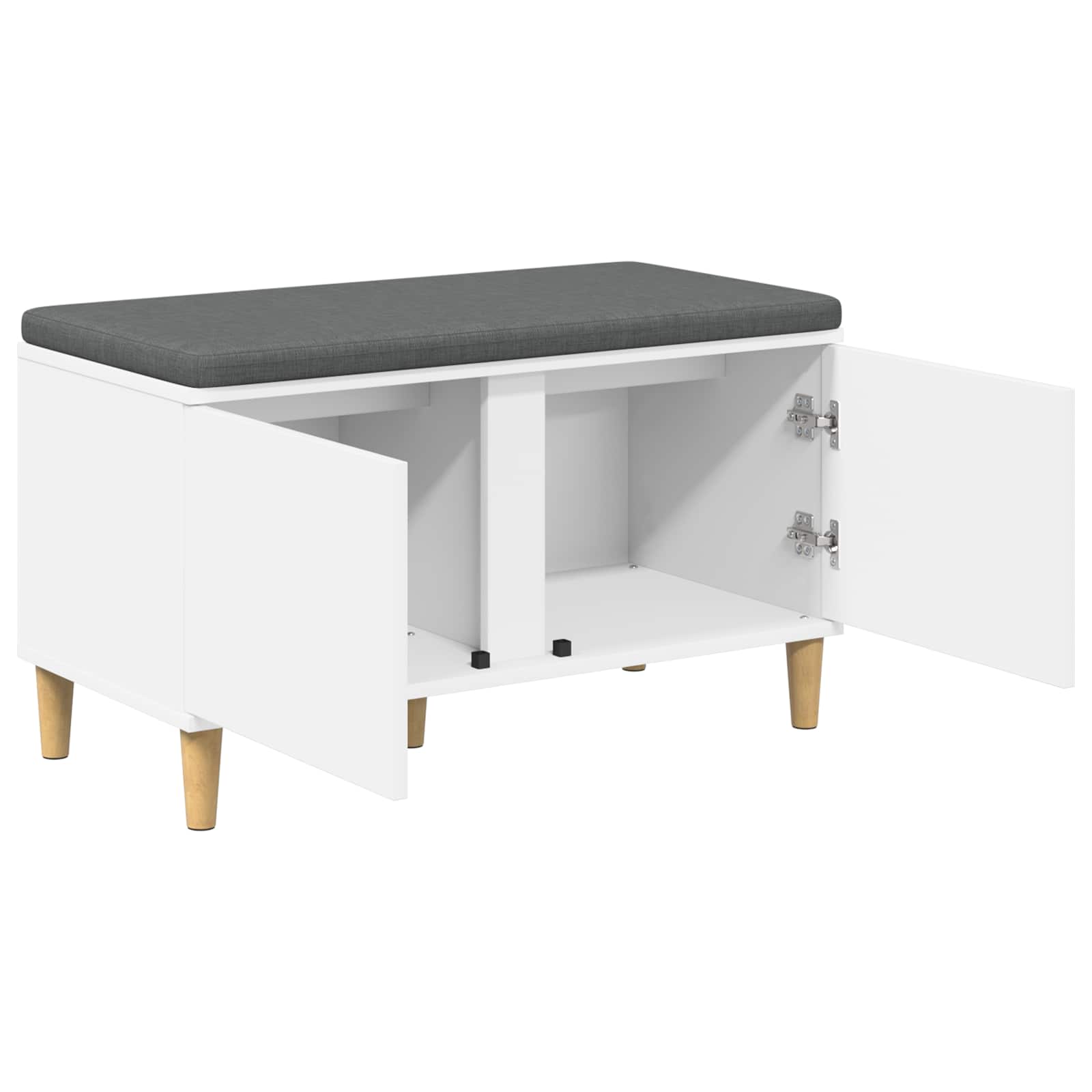 Haldna klop z blazino s shranjevanjem Bela 60 x 38 x 46 cm - slika 5